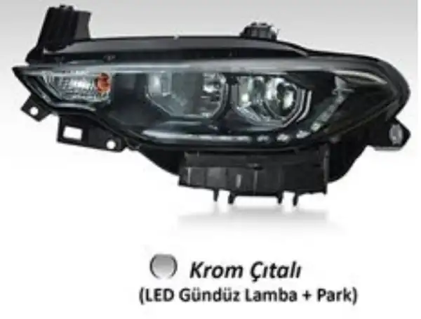 AYFAR 101135 | Far Sol Fiat Egea 15 20 Motorlu Led Drl Park Krom