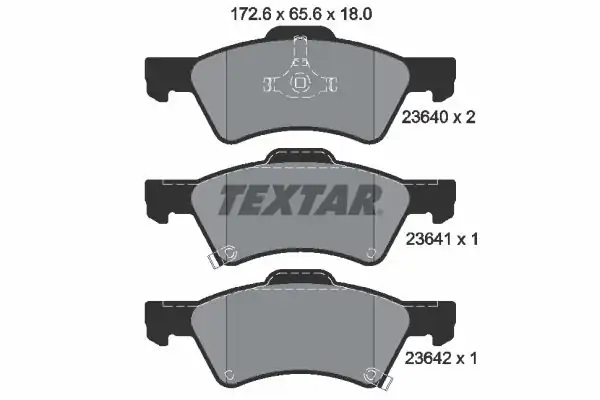 TEXTAR 2364001 | Fren Balatası Voyager 4 2 4 2 8 3 3 3 8 Ön