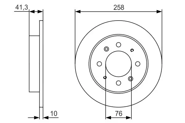 Bosch 0986479s57 Fren Diski Arka Düz 258 4 Kia Cerato 04 10 Hyundai Elantra 01 07 2 Adet