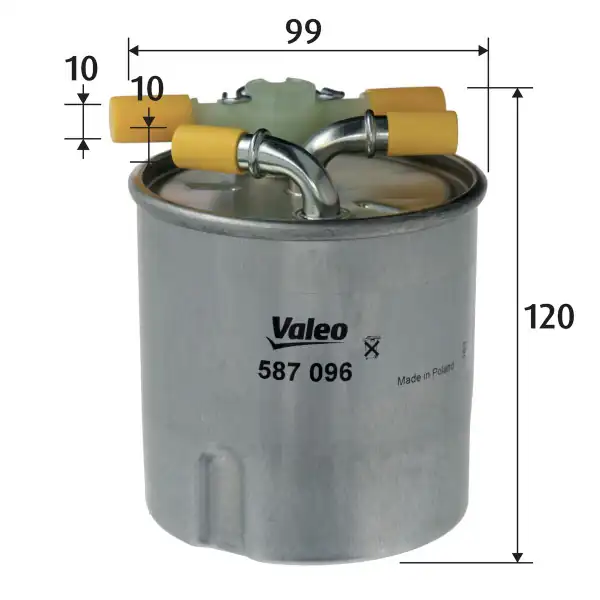 Valeo 587096 Yakıt Filtresi Mazot Renault Koleos 2 0dci4 4 Nissan Qashqai 07 11 1 5 dCi