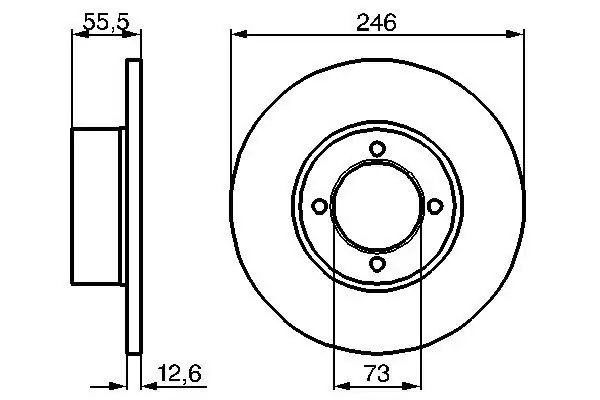 Bosch 0986478082 Fren Diski Ön Düz Opel Ascona Kadett 2 Adet