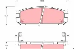 TRW GDB990 | Balata Fren Arka-(Subaru Legacy 89 / 98 4Wd / Impreza 92 / 00 4Wd)