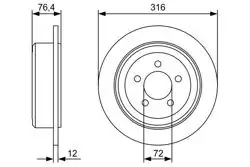 BOSCH 0986479W22 | Fren Diski Ön (Dodge Nitro-Cherokee 2.84×4 08 -) | 2 Adet
