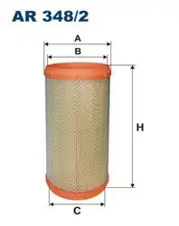 FILTRON AR348-2 | Hava Filtresi Gtv 3.0 İ V6 24V Cf3 (6M) (Ar16105) 160Kw 218Hp 10 / 00 ? 03 / 03