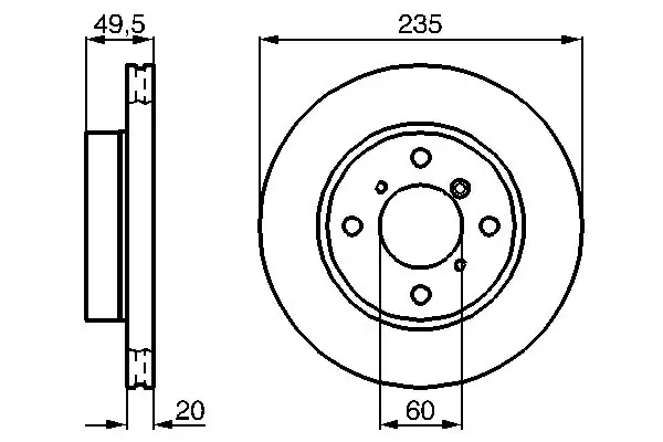Bosch 0986478450 Fren Diski Ön Havalı 235 4 Suzuki Baleno 96 00 2 Adet