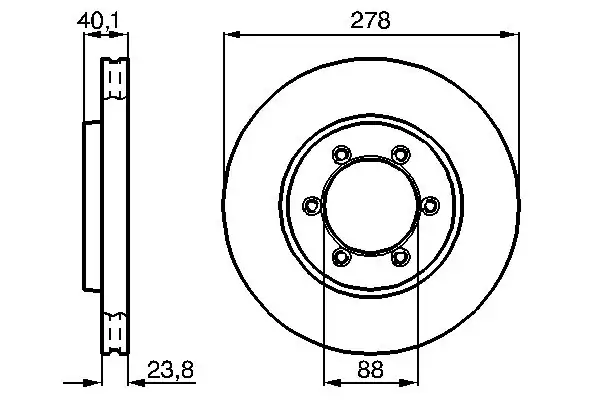 Bosch 0986478967 Fren Diski Ön Havalı Ssangyong Musso 96 05 Korando 96 05 Daewoo Musso 96 05278 6 2 Adet
