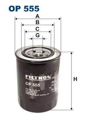 FILTRON OP555 | Yağ Filtresi Bobcat Daihatsu Hitachi Kobelco Mitsubishi Sole 2275117