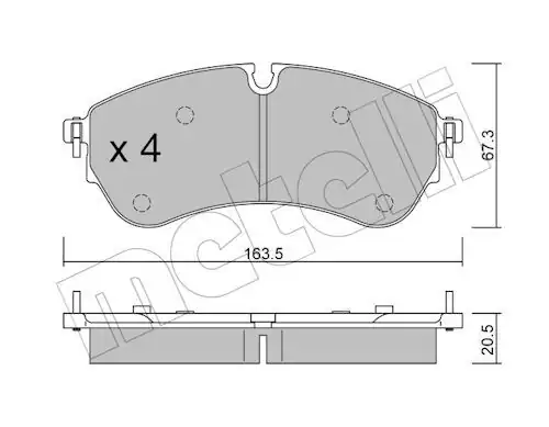 METELLİ 22-1173-0 | Ön 1la Arka 1lb Fren Balatası VW Crafter 17