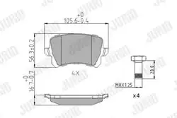 JURID 573667J | Fren Balatası VW Tiguan,Passat CC 05-Arka