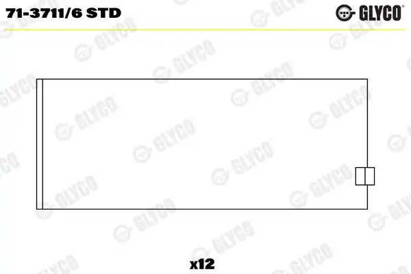 GLYCO 713711-6STD | Kol Yatak Std VW Passat 97 05 Audi A4 95 08 A6 95 08 Ack Apr Asn Bdv