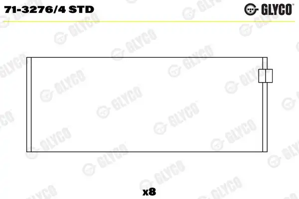 GLYCO 713276-4STD | Kol Yatak Std VW Golf Jetta Polo Seat Ibiza Cordoba 1w Aau Fy 1986715