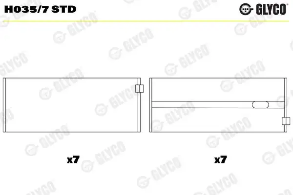 GLYCO H035-7STD | Ana Yatak VW 2 8 2 9 3 6 Vr6 Porsche 3 2 M48 10