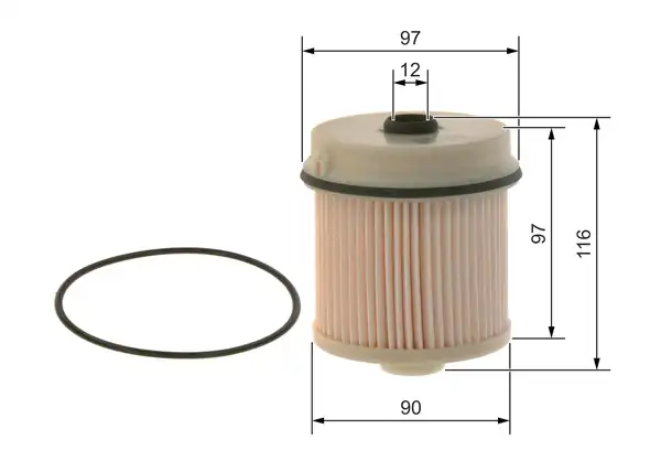 Bosch F026402216 Yakıt Filtresi Isuzu Npr75 Nnr Nlr Novo Tora Euro4 Euro5 Euro6