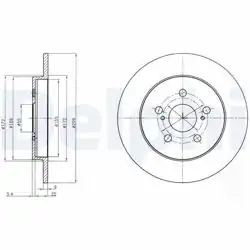 DELPHI BG4201C | Fren Diski (Çiftli Paket)-Boyalı, Deliksiz
