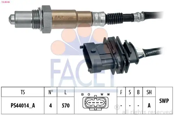FACET 10-8546 | Oksijen Sensörü Opel Astra G H Vectra C Z16xep Konum1