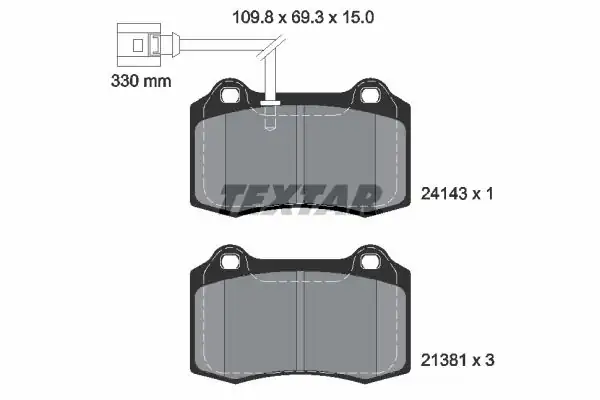 TEXTAR 2414301 | Fren Balatası VW Seat Leon Cupra Ön