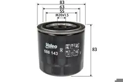 VALEO 586143 | Yağ Filtresi (Hyundai i30 1.4 1.6 1.6Gdı 11-/ Kia Ceed 1.4Cvvt 1.6Gdı 12 -)