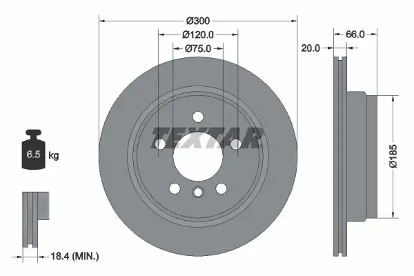 TEXTAR 92239703 | Fren Diski F 30 31 Arka 3 20 3 28 Tek 2 Adet