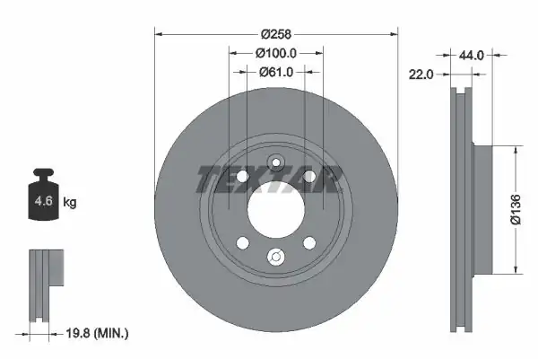 TEXTAR 92255203 | Textar Fren Diski 2 Adet