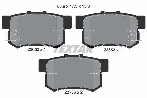 TEXTAR 2365201 | Fren Balatası Civic 06 Cr V 03 09 06 09 Arka