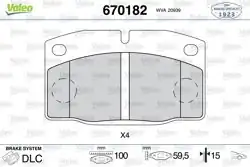 VALEO 670182 | Fren Balatası Ön Wva 20867 Opel Corsa A