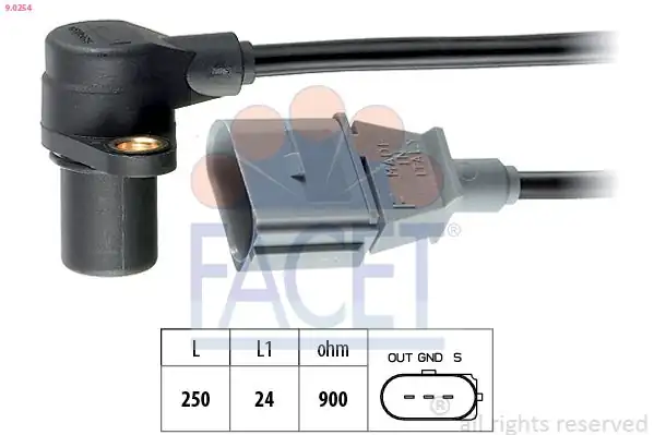 FACET 9-0254 | Krank Mili Sinyal Sensörü A3 Golf V Jetta Passat Touran Touareg T5 T6 03 11