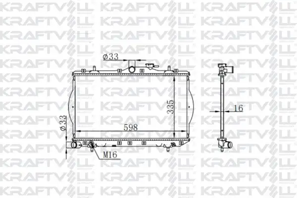 KRAFTVOLL 08040046 | Motor Su Radyatörü Accent 1 3 1 5 94 00 Manuel Vites 33559816 Brazing M-T Radyatörü Marka