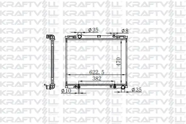 KRAFTVOLL 08040066 | Motor Su Radyatörü Kia Sorento 2002 Otomatik Vites 47062826 Brazing A-T Radyatörü Marka