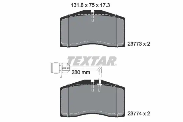 TEXTAR 2377301 | Fren Balatası VW A8 2 8 3 7 Quattro