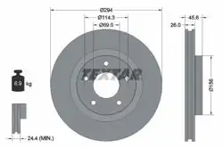 TEXTAR 92184405 | Textar / Fren Diski Compass Patriot 2.0 2.4 Asx 10 > Ön | 2 Adet