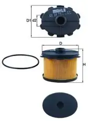 MAHLE KX84D | Mazot Filtresi Partner P206 P306 Berlingo Jumpy Xsara Scudo Dw8 / Dw8b (01 08) Corolla 00 02 1,9D 98