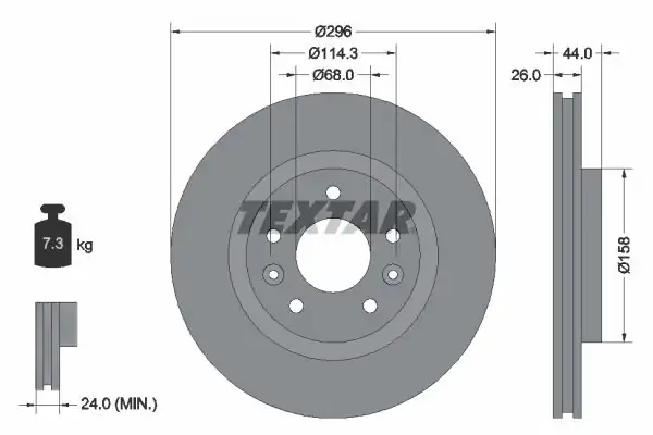 TEXTAR 92274203 | Fren Diski Ön Leaf Ze0 Elektirikli 10 17 2 Adet