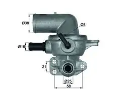 MAHLE TI13388D | Termostat Chrysler Voyager IV 00-08, Voyager Mk III 2.5 CRD