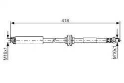 BOSCH 1987481058 | Fren Hortumu Arka 418 mm (S40-V50) (04 -) (Ş.G)