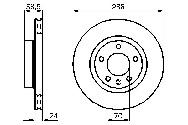 Bosch 0986478594 Fren Diski Ön Opel Omega B 2 0 286 mm 2 Adet