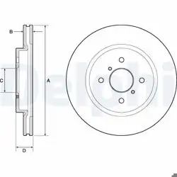 DELPHI BG4750C | Fren Diski (Çiftli Paket)-Boyalı, Delikli