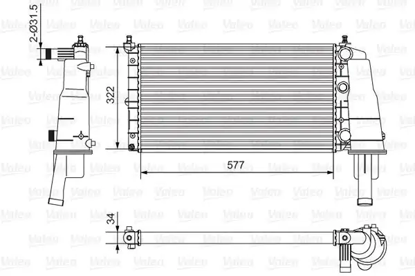 Valeo 734236 Radyatör Lancıa Ypsılon 1 1 İ Ac 95 00