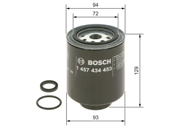 Bosch 1457434453 Filtre Mazot Hyundai H100 Satrex 98 08 Mitsubishi L300 L200