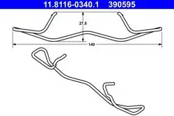 ATE 11.8116-0340.1 | Balata Sacı VW Golf VII/Audi A3 Arka 2013-