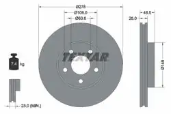 TEXTAR 92141205 *2 | Fren Diski Ön Focus / C-Max Bm 04-| 2 Adet