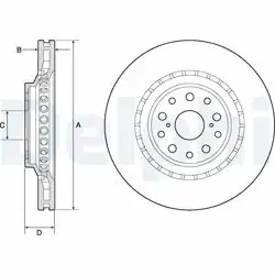 DELPHI BG9187C | Fren Diski (Tekli Paket)-Boyalı, Delikli