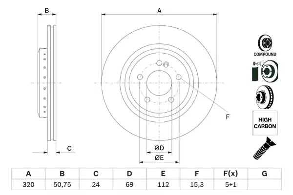 Bosch 0986479g36 Fren Diski Arka Mercedes S Serisi W222 V222 X222 S Serisi Coupe C217 2 Adet