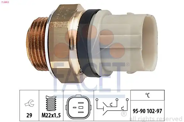 FACET 7-5652 | Fan Müşürü A3 1 6 1 8 1 9dti 96 03 Arosa Cordoba Ibiza Leon Fabia Octavia 1 0 1 4 1 7 95 102c