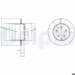 DELPHI BG4341 | Fren Diski (Çiftli Paket) , Delikli