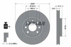 TEXTAR 92039203 | Fren Diski Opel Astra F / Vectra A / B 256mm Ön | 2 Adet
