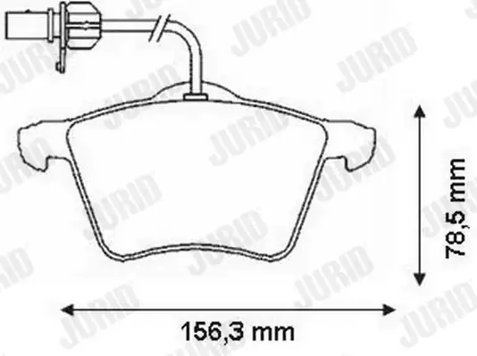 JURID 573045J | Fren Balatası VW Sharan T4 16 Fişli Ön