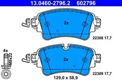 ATE 130460-27962 | Arka Fren Balatası Audi A4 1.4 TFSI 15 >