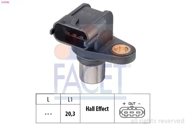 FACET 9-0346 | Eksantrik Devir Sensörü Astra G COR B C Z12xe Xep