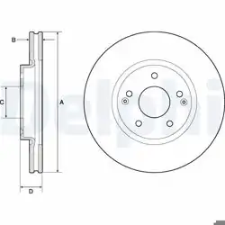 DELPHI BG4809C | Fren Diski (Çiftli Paket)-Boyalı, Delikli
