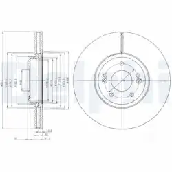 DELPHI BG9056C | Fren Diski (Tekli Paket)-Boyalı, Delikli